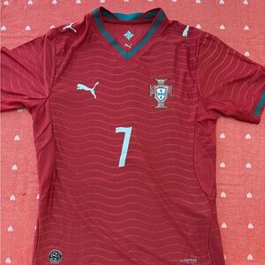 Puma Red and Green Soccer Jersey